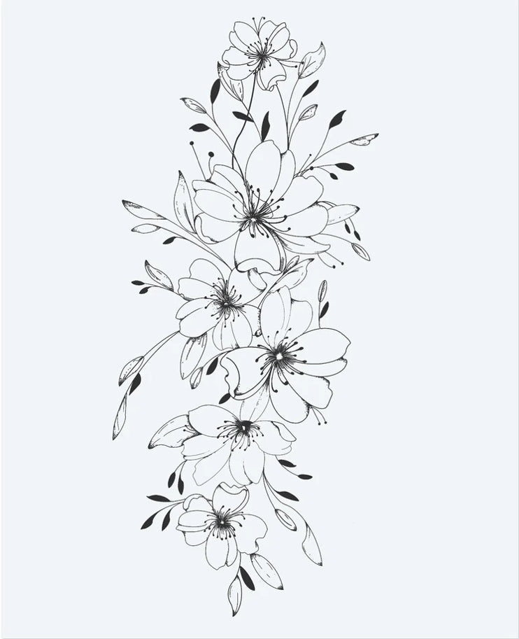 Vigne de fleurs de cerisier